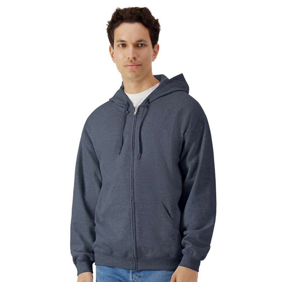 Softstyle Felpa Con Cappuccio E Zip Intera
