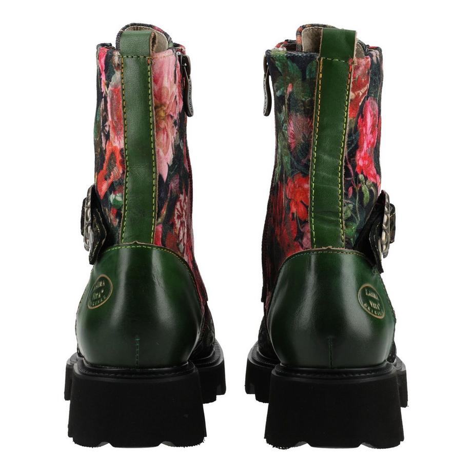 Laura Vita Floral Print Combat Boot  
