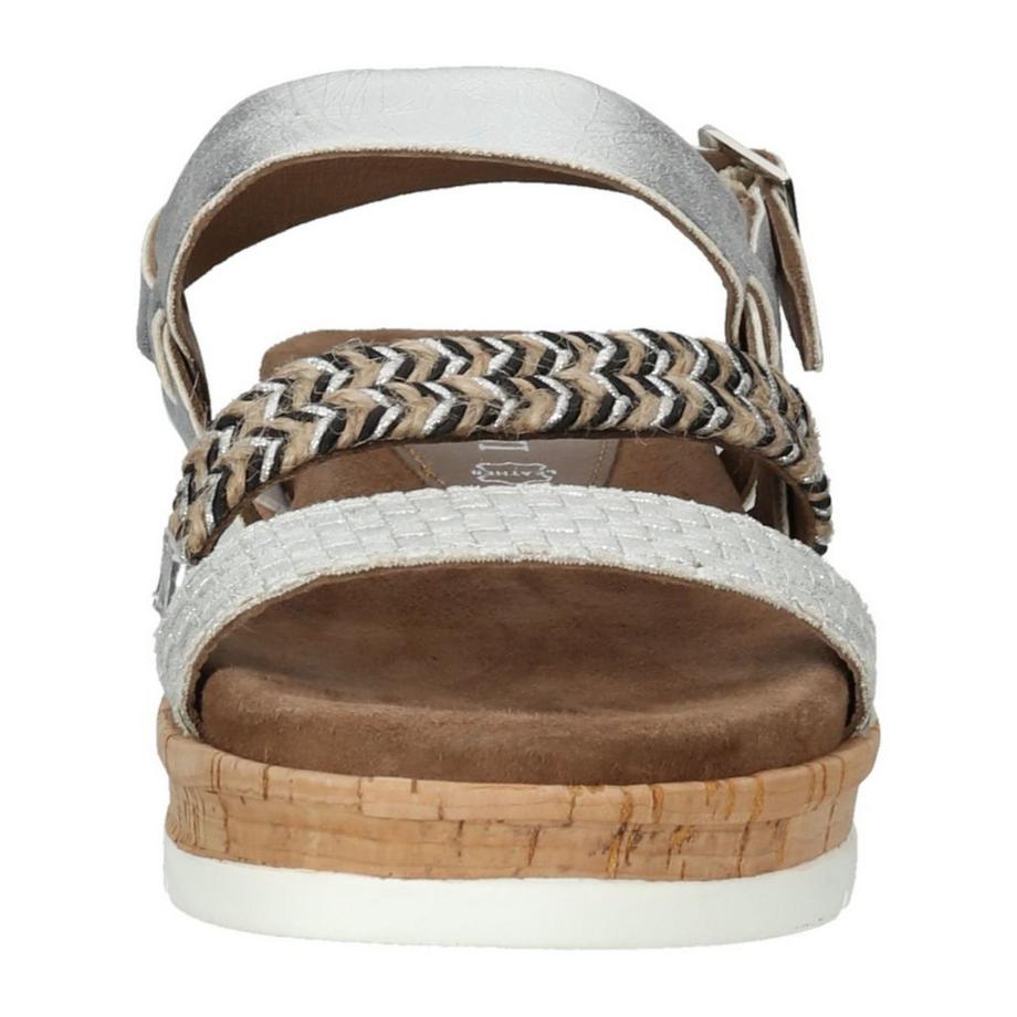 Lazamani Sandales à Brides avec Aspect Tressé Métallique  