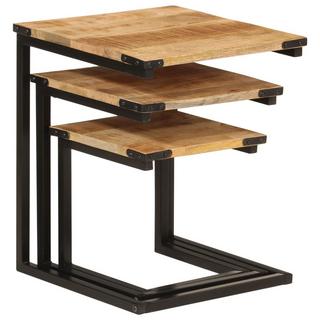 VidaXL Table basse gigogne bois  