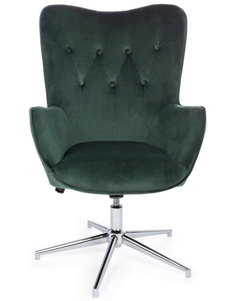 mutoni Fauteuil Farida Velvet vert  