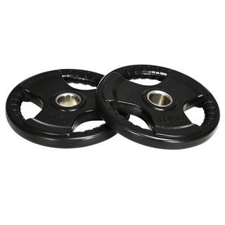Northio  Set Di 2 Dischi Pesi Tri-Grip 2 X 10 Kg Dischi Olimpici Gommati, Adatti Al Pavimento, Foro Da 5 Cm, Tre Maniglie, Allenamento Della Forza 