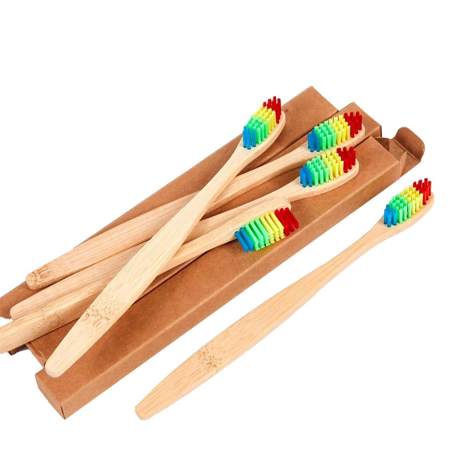 B2X  Brosse à dents en bambou - Arc-en-ciel 