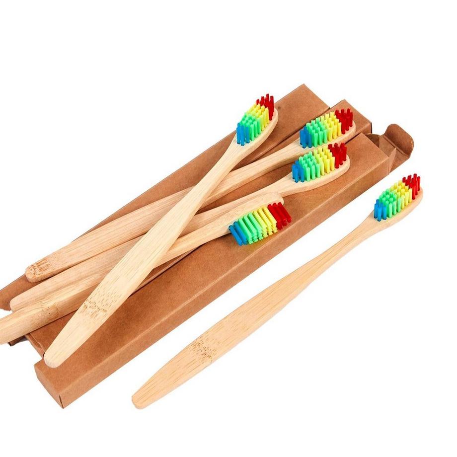 B2X  Bambuszahnbürste - Regenbogen 