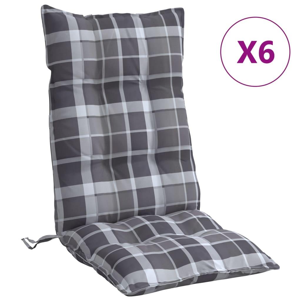 VidaXL Coussin de chaise à dossier haut tissu  