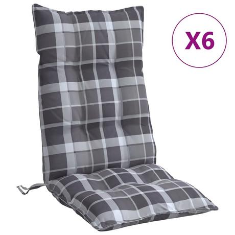 VidaXL Coussin de chaise à dossier haut tissu  