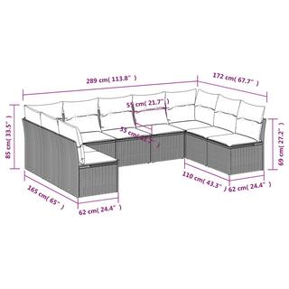 VidaXL Garten sofagarnitur poly-rattan  