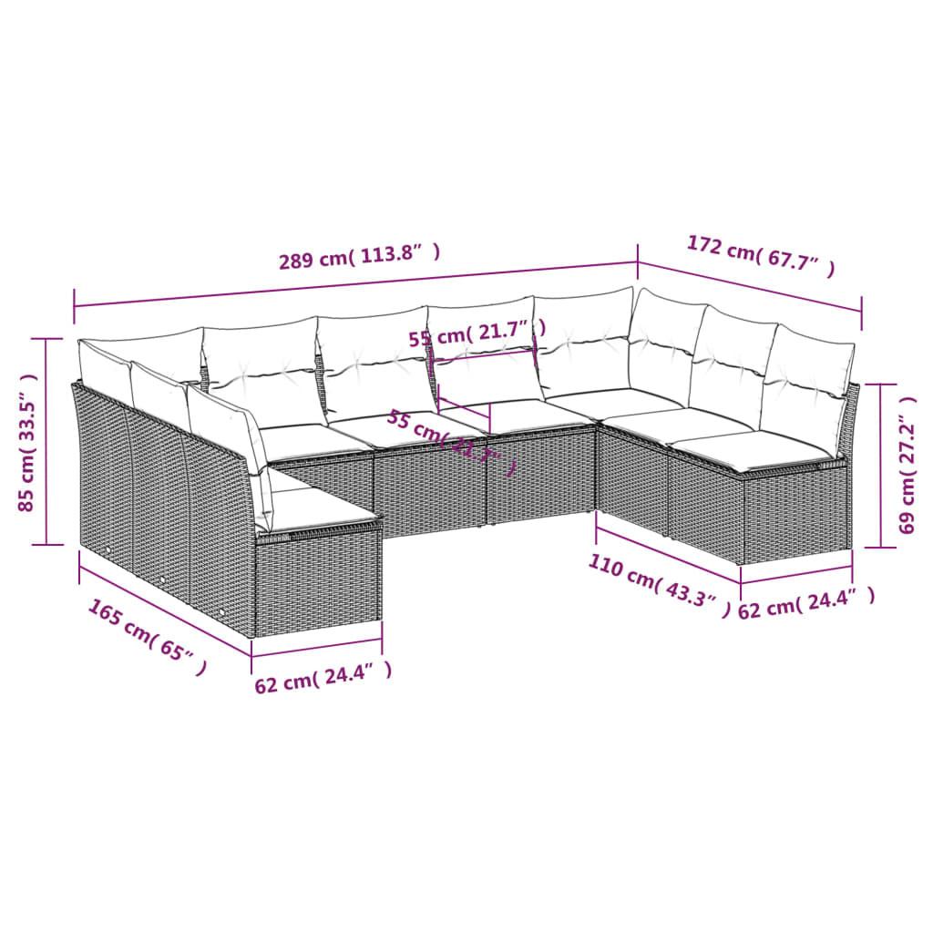 VidaXL Garten sofagarnitur poly-rattan  