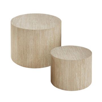 Lot de 2 tables basses empilables MAIA