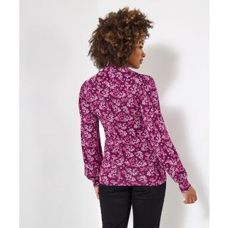 Joe Browns Top in Jersey Floreale Bacca Collo Alto  