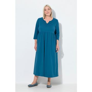Jerseykleid, A-Linie, Tunika-Ausschnitt, 3/4-Arm