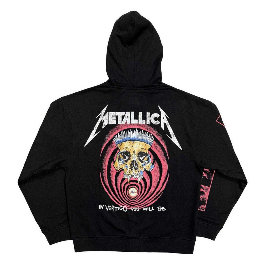 Metallica Felpa Con Cappuccio In Vertigo Con Zip Intera  