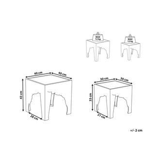 Beliani Table d'appoint en MDF Rustique AMADPUR  