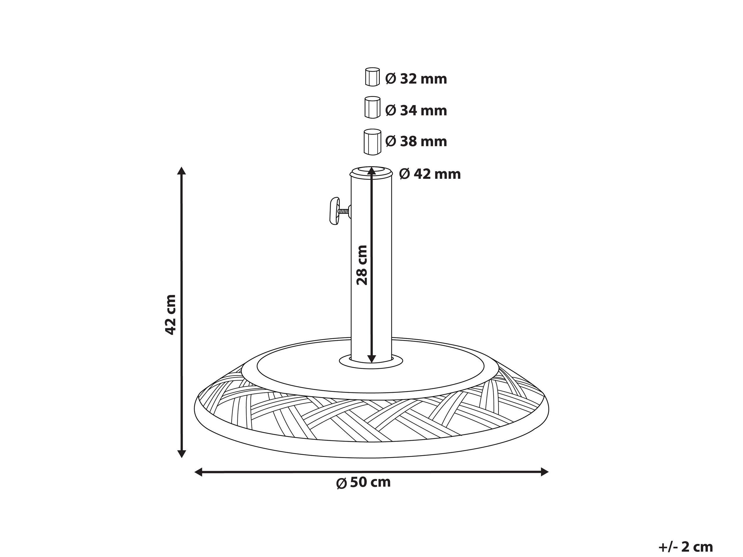 Beliani Socle de parasol en Béton CAPACI  