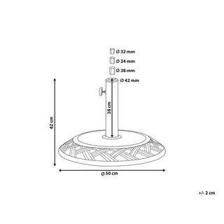 Beliani Socle de parasol en Béton CAPACI  