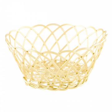 PANIER ROND METAL DORE 18CM