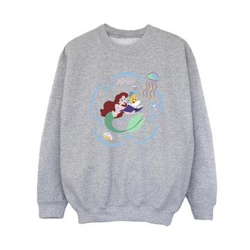 The Little Mermaid Reading A Book Sweatshirt