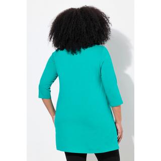 Ulla Popken Longshirt A-Linie Rundhalsausschnitt 3/4-Arm  