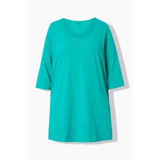 Ulla Popken Longshirt A-Linie Rundhalsausschnitt 3/4-Arm  