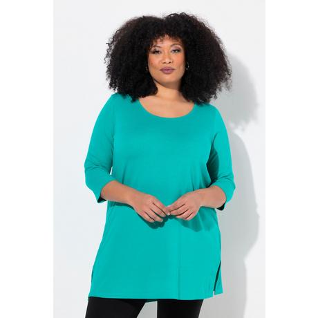 Ulla Popken Longshirt A-Linie Rundhalsausschnitt 3/4-Arm  