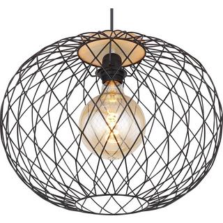 mutoni Lampe à suspension Lacky métal noir mat 1xE27  