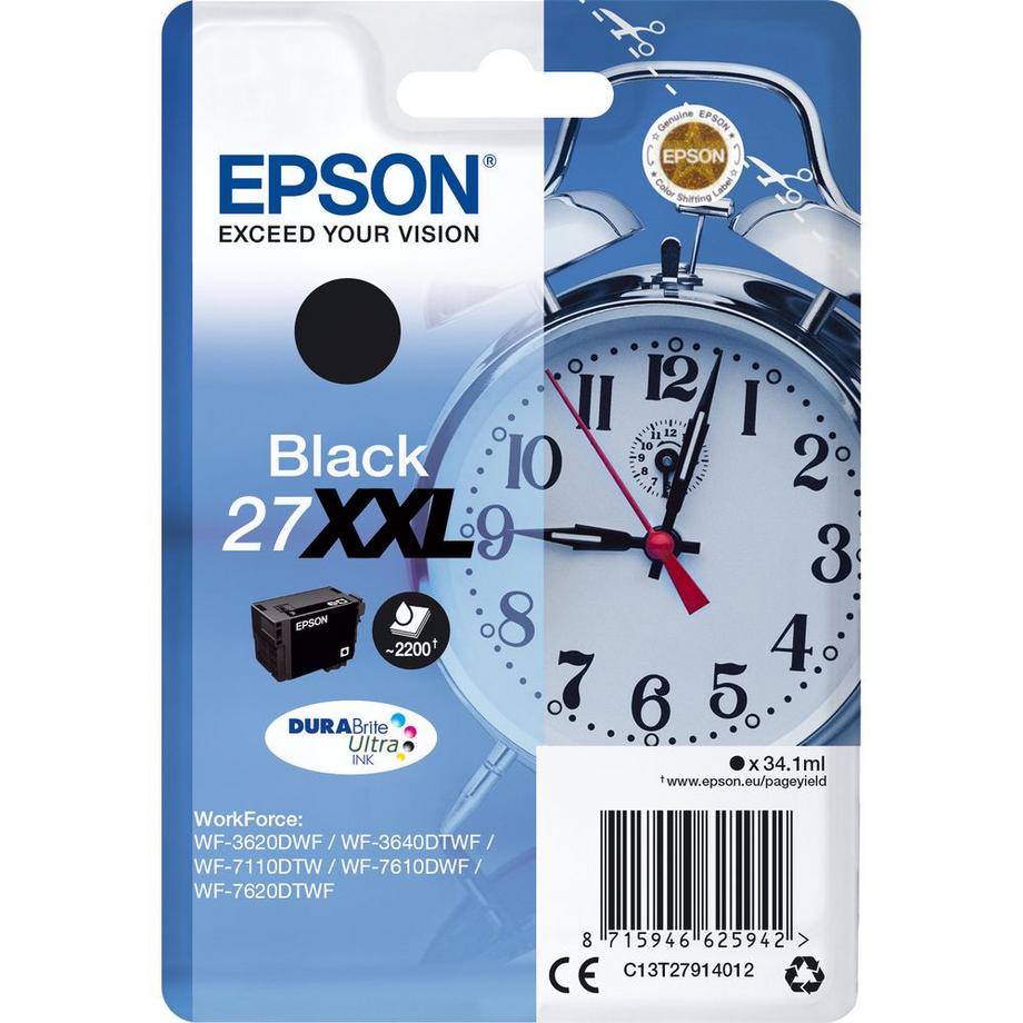 EPSON  Druckerpatrone T2791, 27XXL Original Schwarz 