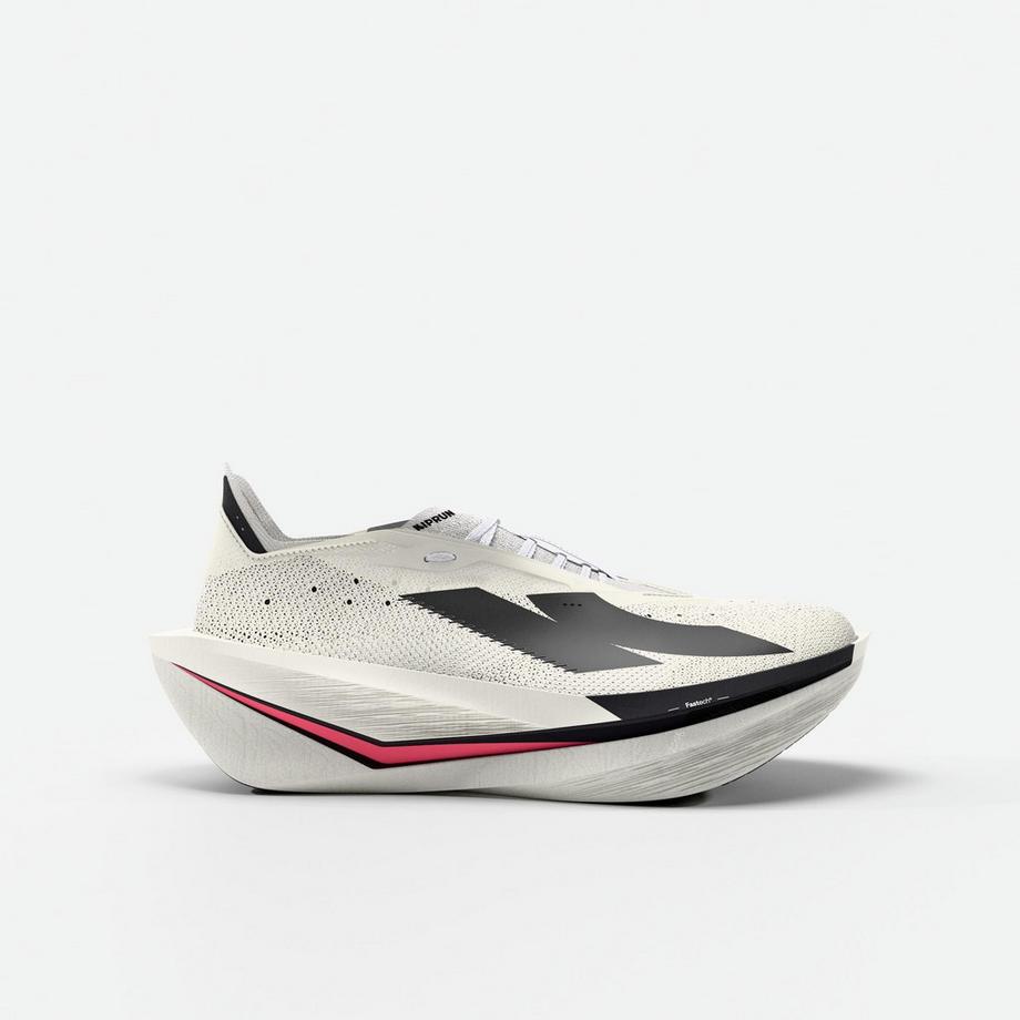 Chaussures de running à plaque carbone homme, Kiprun Kipstorm Elite blanc rose