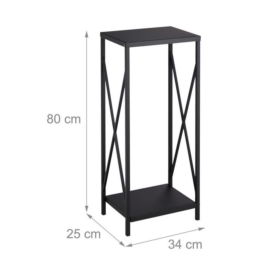 B2X  Étagère en bois et acier noir 