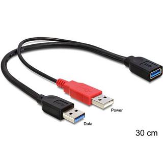 DeLock  83176 USB Kabel 0,3 m USB 3.2 Gen 1 (3.1 Gen 1) USB A 2 x USB A 