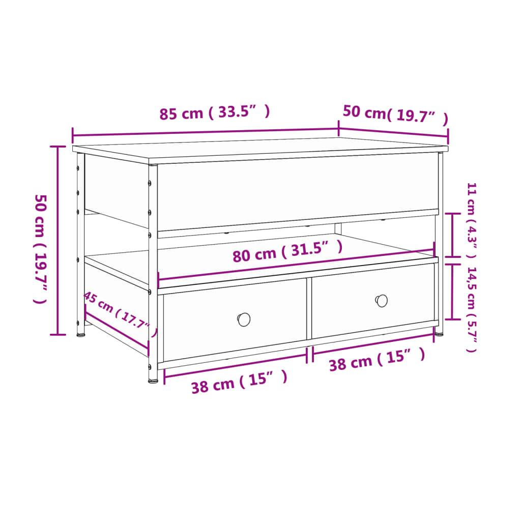 VidaXL Table basse métal  