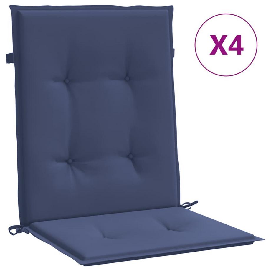 VidaXL Coussin de chaise à dossier bas tissu  