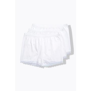 Pantaloncini anti-sfregamento in confezione da tre con orlo di pizzo