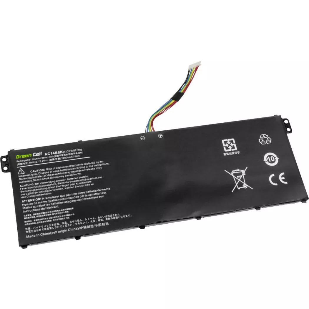 Green Cell AC72 Laptop Battery 15.2V 2100mAh for Acer Restores Mob...
