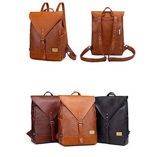 Only-bags.store PU Leder Vintage Laptop Rucksack  