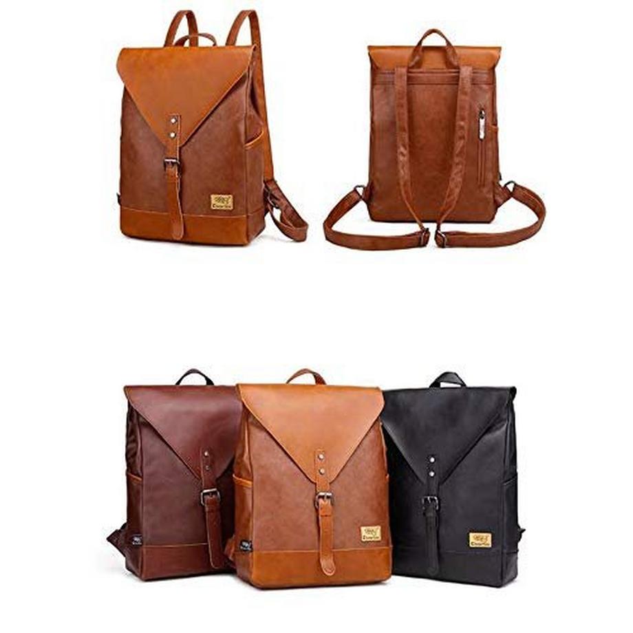 Only-bags.store Zaino vintage in pelle PU per laptop  