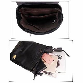 Only-bags.store PU Leder Vintage Laptop Rucksack  