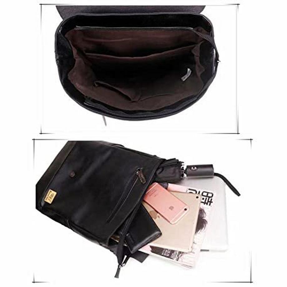 Only-bags.store Zaino vintage in pelle PU per laptop  