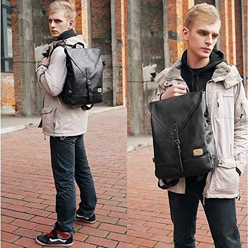 Only-bags.store PU Leder Vintage Laptop Rucksack  