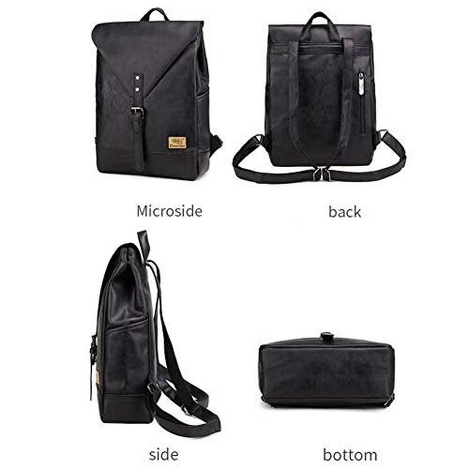 Only-bags.store Zaino vintage in pelle PU per laptop  