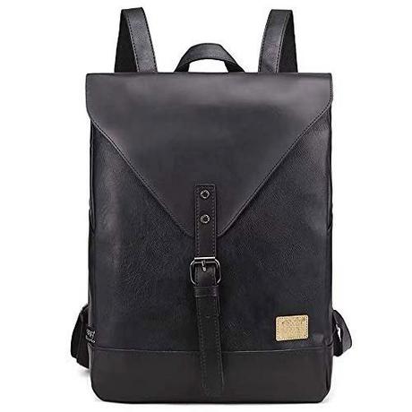 Only-bags.store PU Leder Vintage Laptop Rucksack  