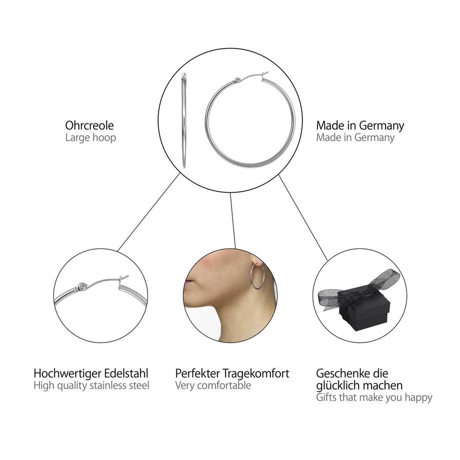 Heideman  Ohrcreole 40 rose goldfarben 