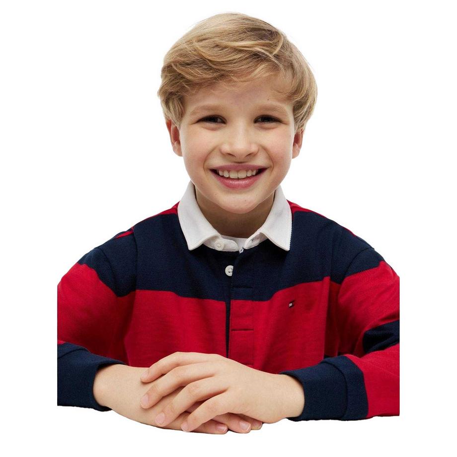 TOMMY HILFIGER  Polo Manches Longues Motiftyle À Rayures 