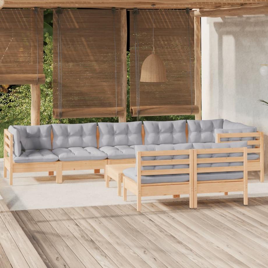 VidaXL Salon de jardin bois de pin  