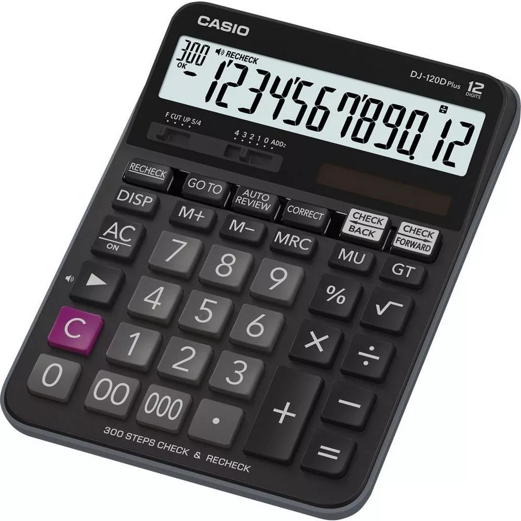 Casio DJ-120D Plus 12 Digit Desktop Calculator Black -