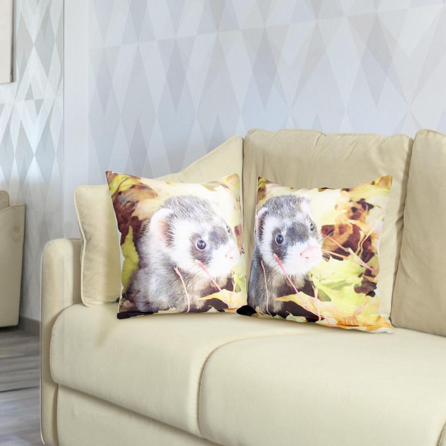 Avizar 2 Stk. Kissenbezüge Frettchen  