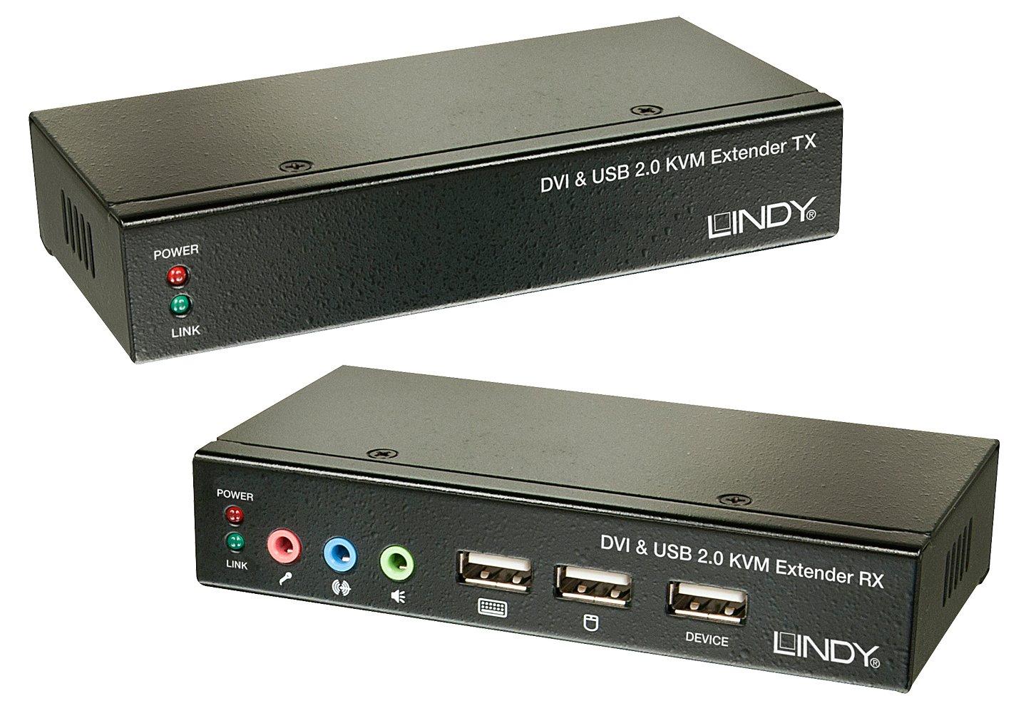 LINDY  39377 commutateur écran, clavier et souris Noir 