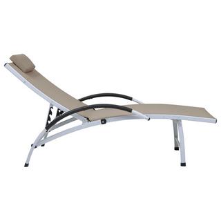 VidaXL Chaise longue tissu  