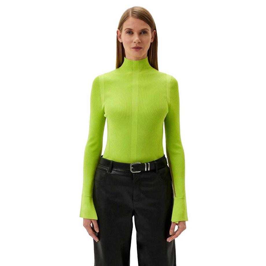 BOSS Frescia Top In Maglione Aderente Viscosa Manica Lunga  