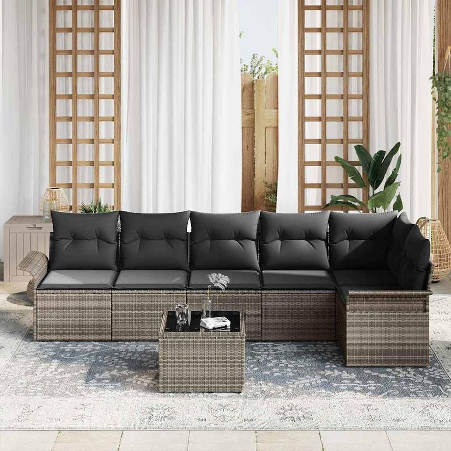 VidaXL Ensemble de canapé de jardin poly rattan  