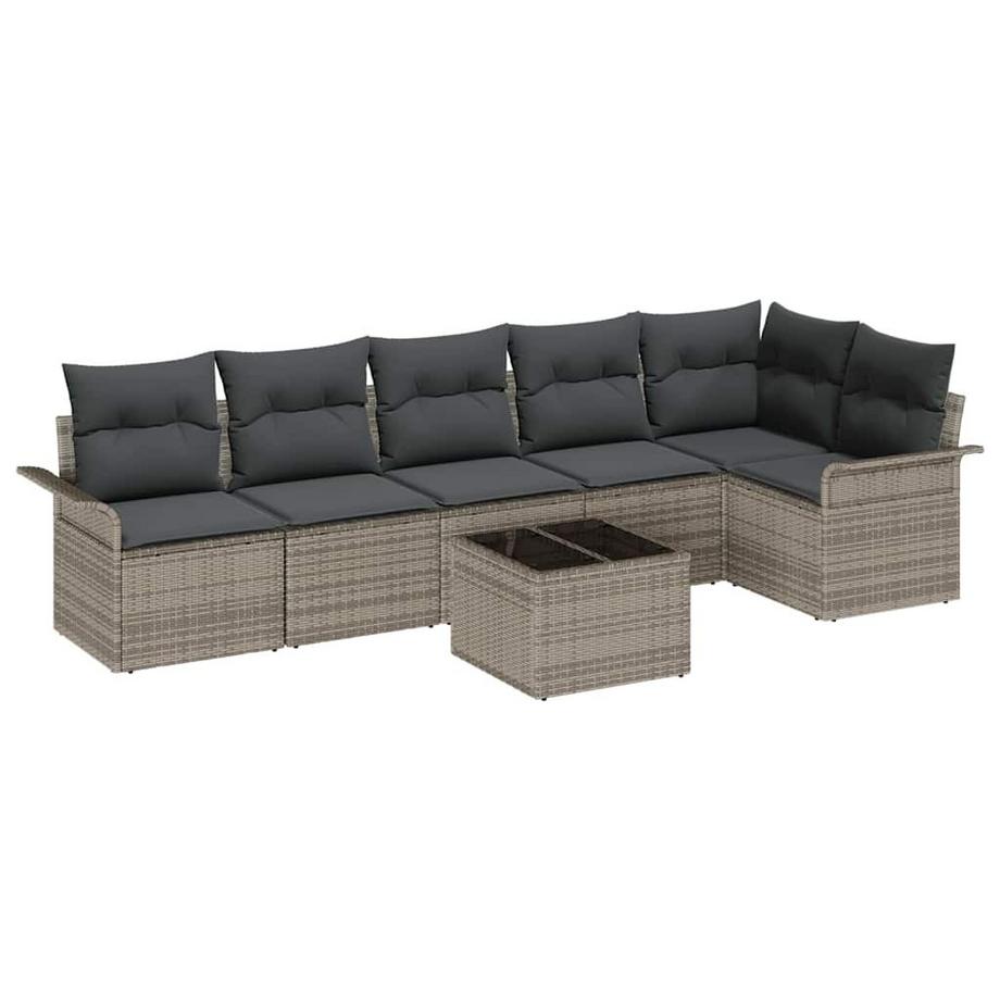 Ensemble de canapé de jardin poly rattan